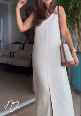 Vestidos para mujer Limonni Gretta LI5181 Maxidress blanco