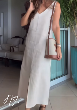 Vestidos para mujer Limonni Gretta LI5181 Maxidress blanco