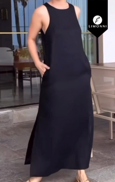 Vestidos para mujer Limonni Cayena LI5288 Maxidress negro