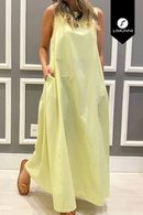 Vestidos para mujer Limonni Mailia LI3690 Maxidress amarillo