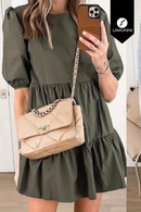 Vestidos para mujer Limonni Mailia LI3712 Cortos Casuales verde militar