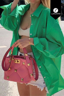 Blusas para mujer Limonni Mailia LI3801 Camiseras verde esmeralda