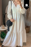 Vestidos para mujer Limonni Mailia LI3919 Maxidress blanco