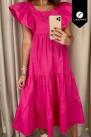 Vestidos para mujer Limonni Mailia LI3929 Maxidress fuscia