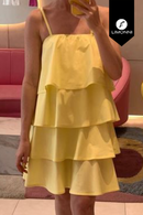 Vestidos para mujer Limonni Mailia LI3955 Cortos Casuales amarillo