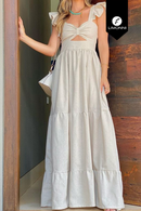 Vestidos para mujer Limonni Mailia LI4057 Maxidress avena