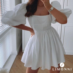 Vestidos para mujer Limonni Mailia LI4059 Cortos Casuales blanco