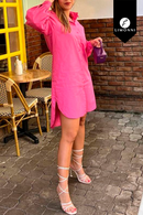 Vestidos para mujer Limonni Mailia LI4392 Cortos Casuales fuscia
