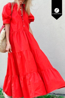 Vestidos para mujer Limonni Valiente LI4481 Maxidress rojo