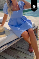 Vestidos para mujer Limonni Valiente LI4538 Cortos Casuales azul cielo