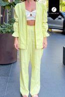 Sets Limonni Mail??a LI4717 Set pantalon amarillo