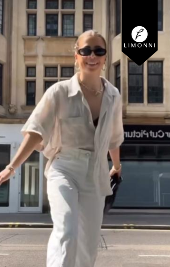 Blusas para mujer Limonni Cayena LI4928 Camiseras blanco