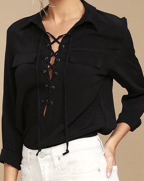 SALE - Blusas para mujer Limonni LI1117 Casuales - Negro