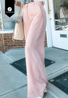 SALE - Pantalones Limonni LI2142 Largos elegantes - Palo De Rosa