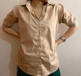 SALE - Blusas para mujer Limonni LI4704 Camiseras - Beige