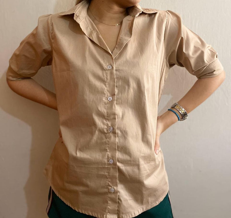 SALE - Blusas para mujer Limonni LI4704 Camiseras - Beige