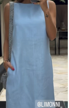 Vestidos para mujer Limonni Cayena LI4961 Maxidress AZUL BEBE SALE