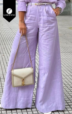 Pantalones Limonni Cayena LI5151 Pantalones Largos AZUL BEBE SALE