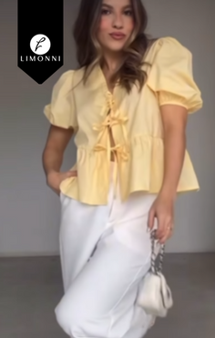 Blusas para mujer Limonni Cayena LI5186 Casuales blanco
