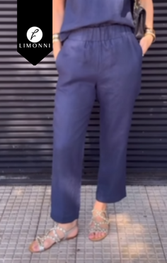 Pantalones Limonni Cayena LI5231 Pantalones Largos azul turquie