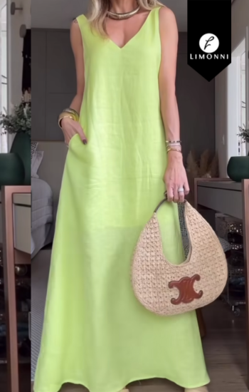 SALE - Vestidos para mujer Limonni LI5294 Maxidress - Negro