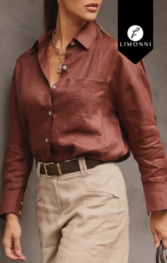 Blusas para mujer Limonni Cayena LI5321 Camiseras marron
