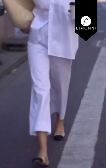 SALE - Pantalones Limonni LI5343 Pantalones Largos - Blanco
