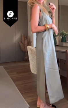 Vestidos para mujer Limonni Cayena LI5358 Maxidress blanco