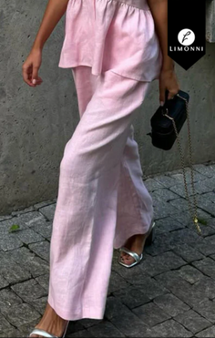 Pantalones Limonni Cayena LI5360 Pantalones Largos rosado