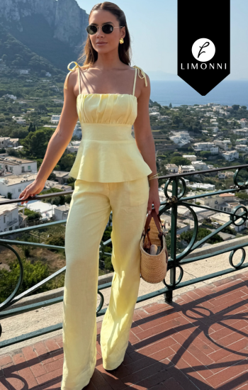 Sets Limonni Cayena LI5386 Set pantalon - Blanco
