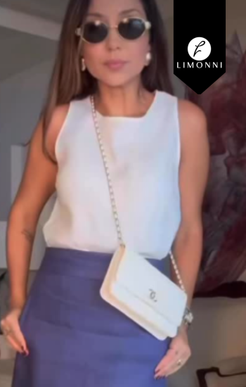 Blusas para mujer Limonni Cayena LI5394 Básicas - Blanco