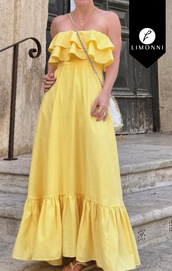 Vestidos para mujer Limonni Cayena LI5413 Maxidress - Blanco