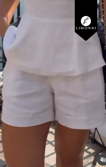Pantalones Limonni Cayena LI5420 Shorts - Blanco