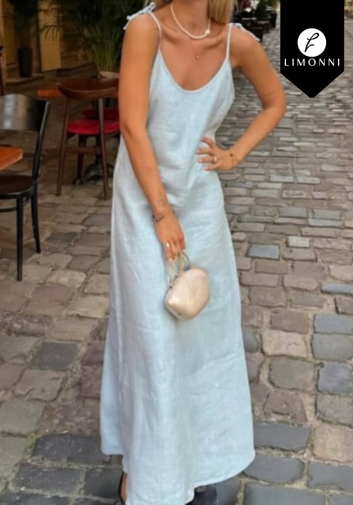 Vestidos para mujer Limonni Cayena LI5490 Largos elegantes - Blanco