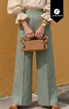 Pantalones Limonni Cariñito LI5644 Pantalones Largos - Blanco
