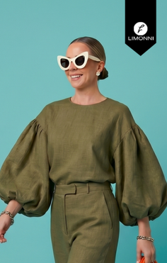 Blusas para mujer Limonni Cariñito LI5668 Casuales - Verde Militar