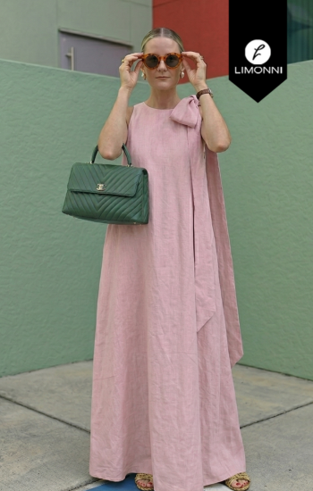 Vestidos para mujer Limonni Cariñito LI5677 Maxidress - Rosado