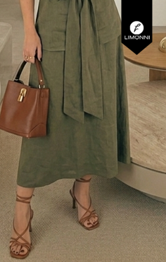 Faldas para mujer Limonni Cariñito LI5683 Faldas - Verde Militar
