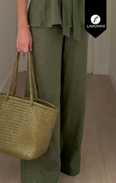 Pantalones Limonni Cariñito LI5686 Pantalones Largos - Verde Militar
