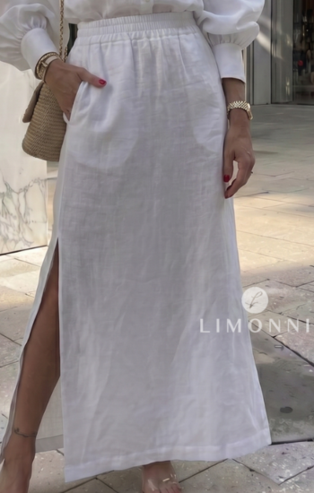 Faldas para mujer Limonni PLENA LI5780 Faldas - Blanco