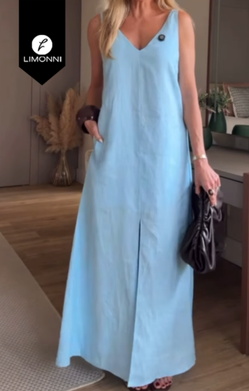 Vestidos para mujer Limonni Cayena LI5789 Maxidress - Blanco
