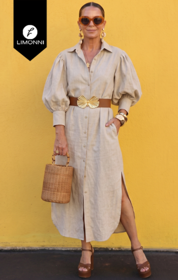 Vestidos para mujer Limonni PLENA LI5798 Maxidress - Blanco
