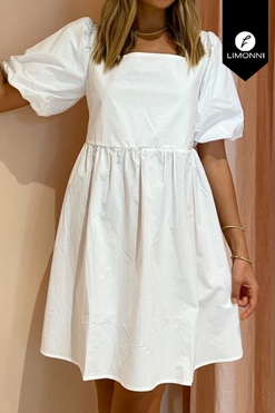 Vestidos para mujer Limonni Mailia LI3356 Cortos Casuales blanco