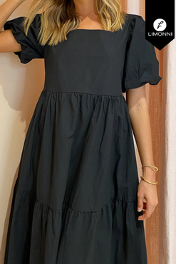 Vestidos para mujer Limonni Mailia LI3359 Maxidress negro