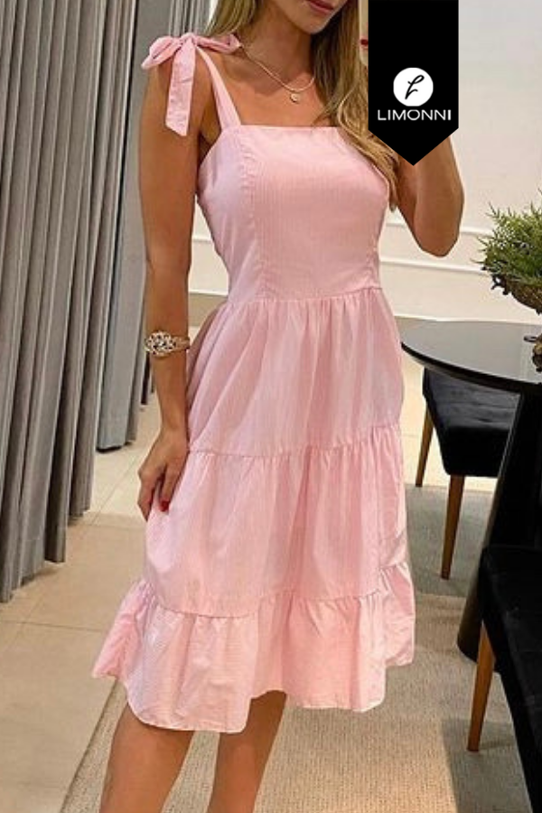 Vestidos para mujer Limonni Mailia LI3372 Cortos Casuales rosado