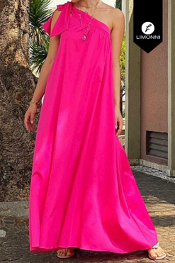 Vestidos para mujer Limonni Mailia LI3390 Maxidress fuscia