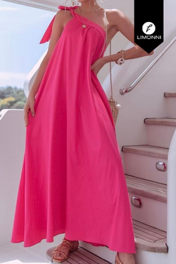 Vestidos para mujer Limonni Mailia LI3390 Maxidress fuscia