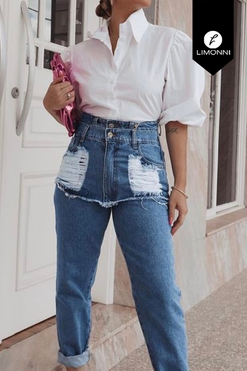 Blusas para mujer Limonni Mailia LI3429 Camiseras blanco
