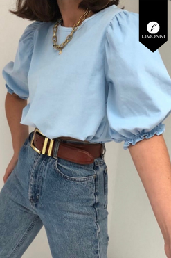 Blusas para mujer Limonni Mailia LI3431 Casuales azul cielo