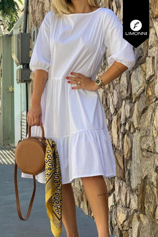 Vestidos para mujer Limonni Mailia LI3452 Cortos Casuales blanco